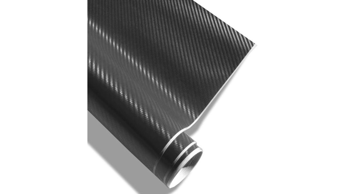 Rouleau film adhésif carbone 3D noir thermoformable Total covering voiture  Couleur classique Noir dimension 152cm 6 m x 152 cm